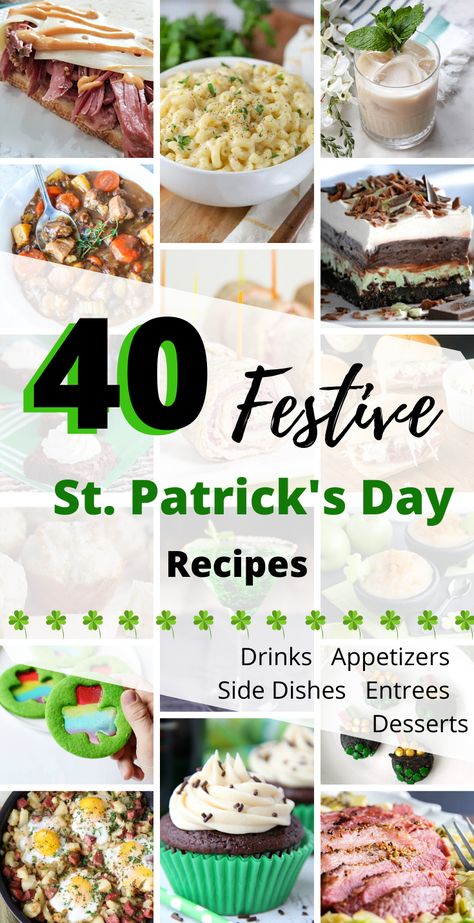 Irish Appetizers, St Patrick's Day Appetizers, Irish Desserts Traditional, St Patrick's Day Food, St Patricks Food, Irish Lamb Stew, St Patrick's Day Recipes, Slow Cooker Corned Beef, Irish Desserts