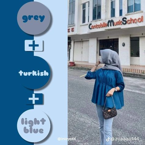 Mix And Match Colors Outfits, Mix And Match Outfits Hijab, Ootd Hijab Style, Ootd Simple, Stylish Outfits Casual, Code Clothes, Match Outfits, Modest Casual Outfits, Mix Match Outfits