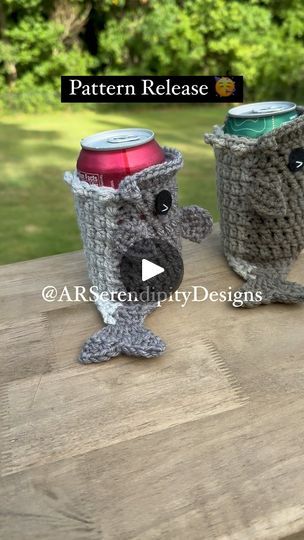 Crochet Fish Can Cozy, Miss Monday, Can Cozy, Crochet Fish, Pop Cans, Largemouth Bass, Catfish, Backpack Purse, Diy Crochet