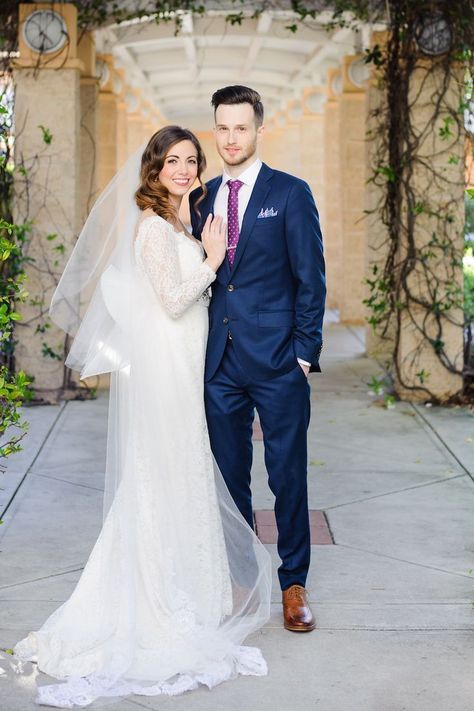 Blue Suit Brown Shoes, Navy Blue Suit Wedding, Blue Tuxedo Wedding, Groom Colours, Neutral Bridesmaid Dresses, Blue Suit Wedding, Lace Wedding Dress With Sleeves, Blue Tuxedos, Groom And Groomsmen Attire