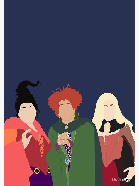 Hocus Pocus Illustration, Sister Witches, Classic Halloween, Sanderson Sisters, Pumpkin Ideas, Halloween Nail, Notebook Design, Original Illustration, Hocus Pocus