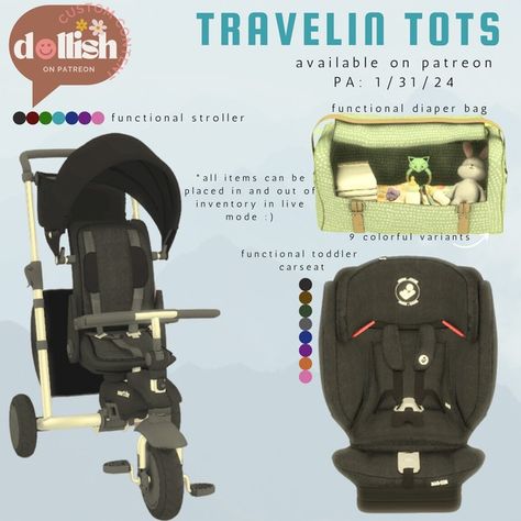 Travelin Tots Set! :) | Patreon Lotes The Sims 4, Sims 4 Cheats, Sims Baby, Free Sims 4, The Sims 4 Packs, Sims 4 Body Mods, Tumblr Sims 4, Sims 4 Expansions, Sims 4 Cc Folder