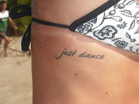 Born To Dance Tattoo, Dance Quote Tattoo Ideas, Keep Dancing Tattoo, Dance Tatoos Ideas, Latin Dance Tattoo, Just Dance Tattoo, Tattoos For Dancers, Dance Related Tattoos, Dance Tattoo Ideas