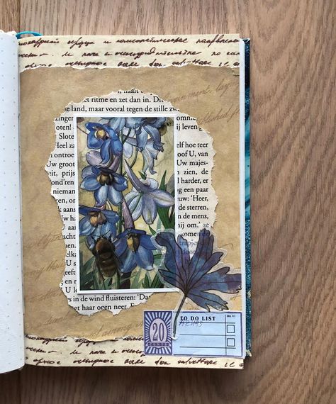 Art Journal Cover, Glue Book, Bullet Journal Aesthetic, Visual Journal, Vintage Junk Journal, Pinterest Blog, Handmade Journals, Mixed Media Art Journaling, Bullet Journal Ideas Pages