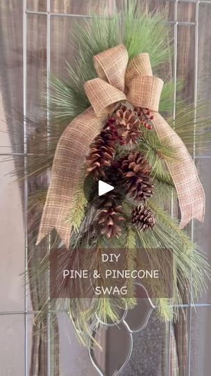 2.2K views · 73 reactions | I 🤍 decorating with pinecones and absolutely love the simple elegance of this DIY Pine & Pinecone Swag! It can be used on your door or the staircase newel/baluster.  #christmasinjuly #pinecone #craft #diy #christmasdecor #floraldesign #crafts #doordecor | Lone Tree Rustics | Lone Tree Rustics · Original audio Decorating With Pinecones, Pinecone Swag, The Staircase, Lone Tree, Pine Cone, Christmas In July, Craft Diy, Christmas Crafts Diy, Simple Elegance