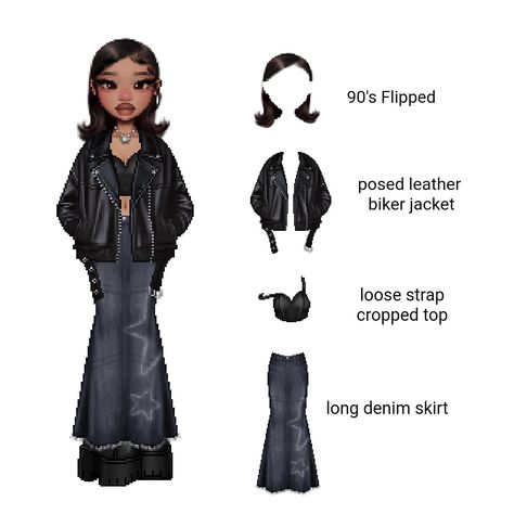 Outfit Ideas Everskies, Everskies Brown Hair, Everskies Clothes Name, Everskies Outfits Casual, Everskies Outfits Black, Everskies Outfits Y2k, Everskies Profile Layout Ideas, Everskies Black, Everskies Outfit Ideas