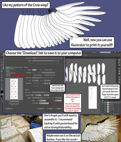 Wing arms Crow Pattern, Realistic Costumes, Cosplay Wings, V Chibi, Diy Wings, Instruções Origami, Cosplay Tutorial, Wings Costume, Cosplay Diy