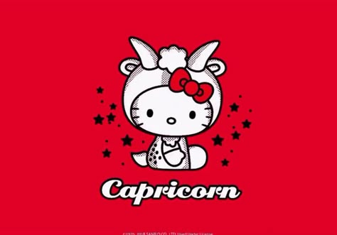 Hello Kitty x Ugly Duk Ling / Capricorn Hello Kitty Capricorn, Sea Goat, Capricorn Rising, Kitty Pfp, Kitty Pictures, Capricorn Quotes, Hello Kitty Pictures, Little Twin Stars, Hell Yeah