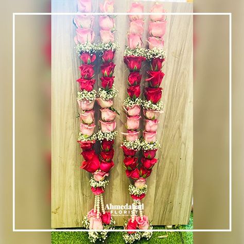 Wedding Mala Rose, Pink Rose Garland, Rose Garland Wedding, Flower Garland Diy, Indian Wedding Garland, Wedding Flower Jewelry, Garland Wedding Decor, Diy Floral Decor, Flower Garland Wedding