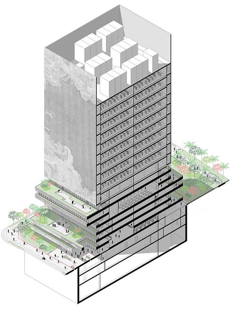 Qianhai Data Center in Shenzhen by Mecanoo Data Center Design, Concrete Panel, Architecture Collage, Adaptive Reuse, Data Center, Modern City, Architecture Presentation, Reference Images, Shenzhen