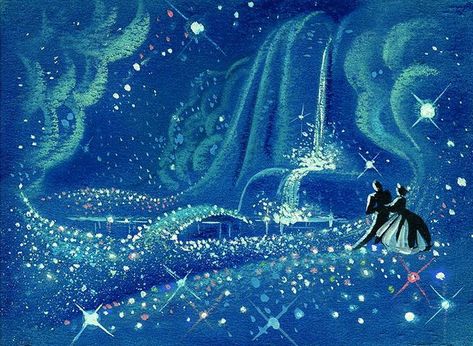 Mary Blair Art, Cinderella And Prince Charming, Mary Blair, 동화 삽화, Disney Blog, Images Disney, Disney Concept Art, Walt Disney Animation Studios, Old Disney