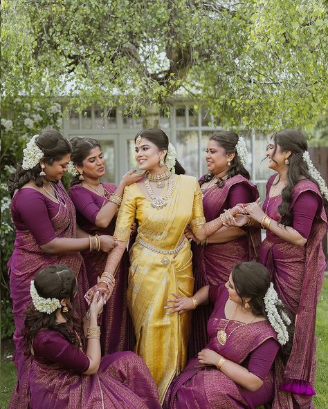 Soozana Pvan | The beautiful wedding that happened in Britain’s most scenic town, Cotswold. . Cheenu weds Mithu . 💄: @renukamua 🎥: @photonimage_by_daran... | Instagram Wedding Cousins Photography, Tamil Brahmin Wedding, Tamil Weddings, Bridesmaid Photoshoot, Tamil Wedding, Small Intimate Wedding, Hindu Wedding, Purple Wedding, Wedding Photoshoot