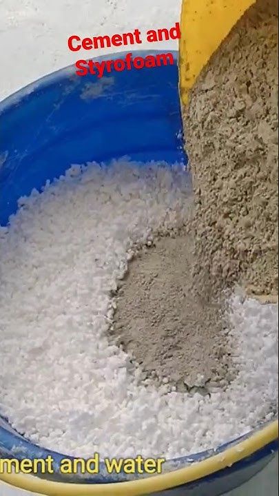 mixing Cement and Styrofoam so that cement crafts are light #shorts Concrete Forms Ideas, Cement Clay Recipe, Easy Diy Yard Decor, Cement Crafts Garden, Concrete Sculpture Diy, Concrete Crafts Ideas, White Cement Diy Craft, Cement Art Diy, Cement Crafts Diy