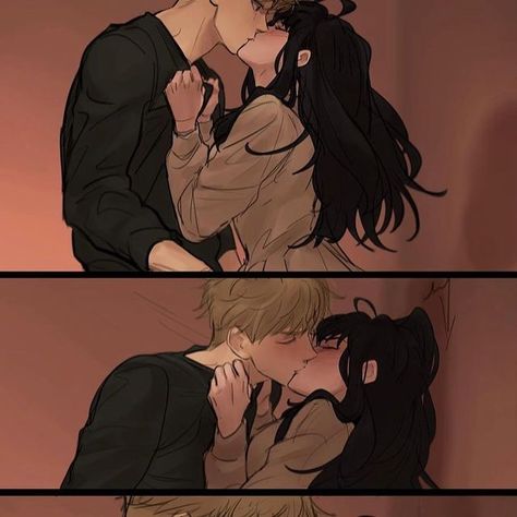 People Kissing, Romantic Anime Couples, Romantic Manga, Anime Family, Cute Couple Art, Dessin Adorable, Romantic Art, Couple Drawings, Anime Couples Manga