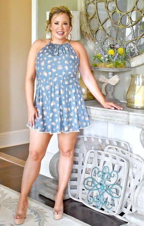 Girls Frocks Design, Teal Romper, Curvy Rompers, Fun Dresses, Perfectly Priscilla, Chubby Fashion, Classic Style Outfits, Plus Size Boutique, Eva Green