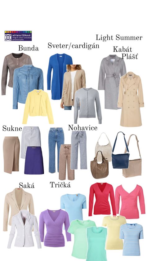 24 pieces, sporty city style + natural. Capsule wardrobe. Light Summer Capsule Wardrobe, Natural Capsule Wardrobe, Light Summer Colors, Light Summer Style, Summer Color Analysis, Summer Pallet, Light Summer Palette, Cool Summer Palette, Summer Colour Palette