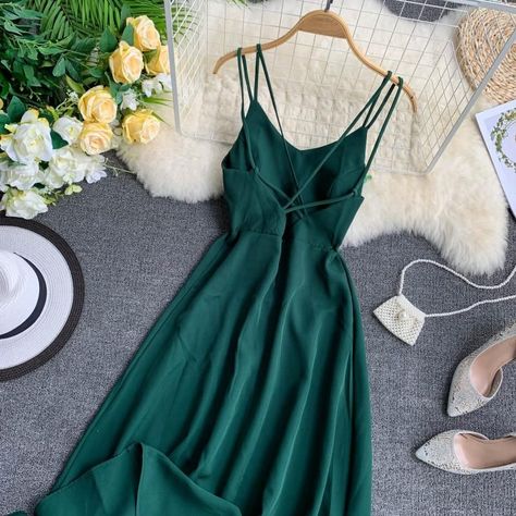 Teenage Fashion Dresses, A Line Short Dress, Elegant Backless Dress, Long Dress Casual Summer, Summer Fashion Dresses Casual, 50s Fashion Dresses, Short Dress Styles, Summer Fashion Dresses, Fashion Dresses Casual