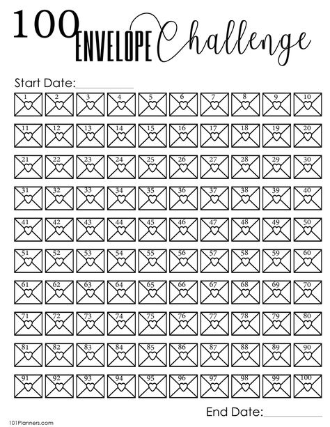 Budget Journal, Envelope Savings Challenge, Free Printable Envelopes, 100 Envelope Challenge, Envelope Savings, Envelope Challenge, Saving Money Chart, Envelope Book, Money Chart