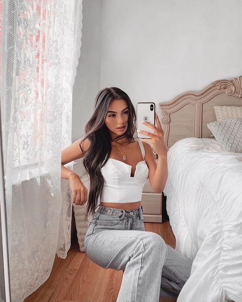 Alyssa Nicole❈ on Instagram: “Home🤍Top// @revolve @songofstyle #revolvearoundthehouse” Summer Outfit Design, Cartoon Kiss, Alyssa Nicole, Insta Photography, Spring Love, Couple Selfies, Outfit Design, Cute Couple Selfies, Braids For Black Hair