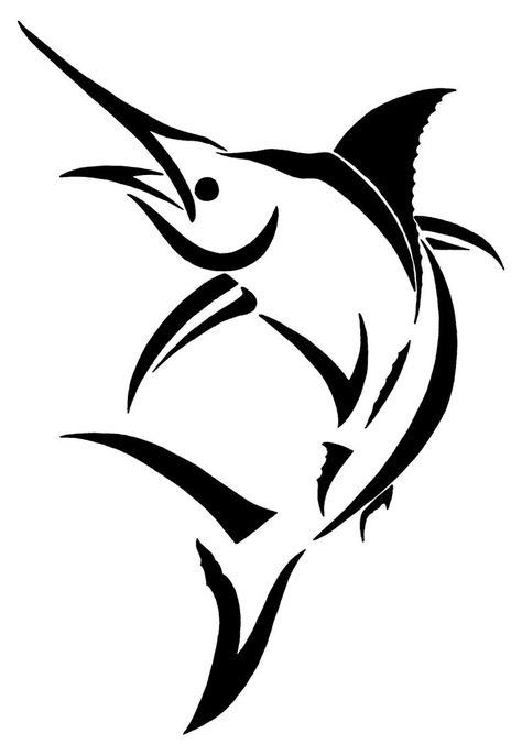 Alpha Designs, Marlin Fish, Skeleton Drawings, Fish Silhouette, Blue Marlin, Free Clipart Images, Silhouette Clip Art, Fishing Stuff, Stencil Patterns