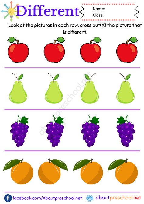 Same and Different Worksheet Same Different Worksheet, Same And Different Activities, Color Words Kindergarten, Same And Different Worksheets, Same And Different, Preschool Activities Printable, Worksheet Preschool, Same Or Different, Activities Printable