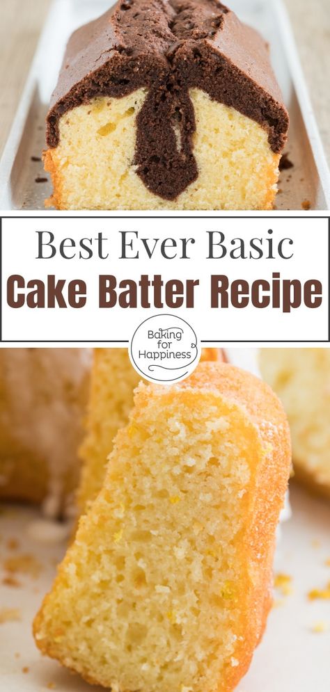 Basic Cake Batter Recipe, Batter Cake Recipe, How To Make Cake Batter, Cake Batter From Scratch, Plain Cake Recipe, Homemade Cake Batter, Beginners Baking, Beginner Baking Recipes, Cake Batter Recipes