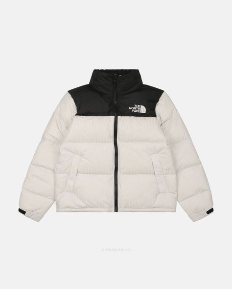 Puffer Coat North Face, The North Face Jackets White, Giubbotto North Face, North Face Coat Outfit, White North Face Coat, Coat North Face, Northface Puffer Jacket, Running Outfit Men, North Face Winter Jacket