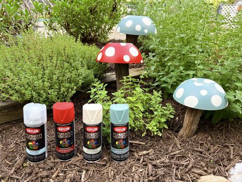 Upcycled Mushroom Garden Accents – Crafty Lumberjacks Upcycled Mushroom, Mushroom Solar Lights Diy, Garden Mushroom Ornaments, Concrete Garden Mushrooms, Mushroom Crafts Sculptures & Statues, Planter Beds, Garden Mushrooms, Best Glue, Mushroom Crafts