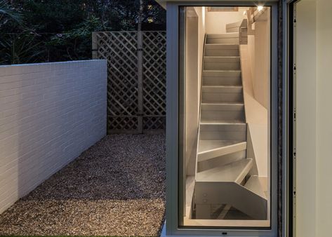 Studio Gil adds tower-like extension to a London home Elevated Terrace, Terrace House Extension, External Staircase, House Extension Plans, Treads And Risers, Interior Staircase, Loft Stairs, Primrose Hill, Modernist Architects