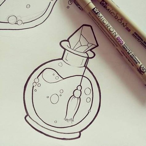 Super Drawing, Bottle Drawing, Creative Imagination, Art And Illustration, Ideas Creative, A Drawing, Art Drawings Sketches, 그림 그리기, Tattoo Drawings