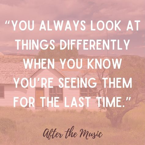 Leaving my hometown and childhood home behind was bittersweet, just like it was for Bailey in After the Music. I remember driving through town one last time and seeing all the places that defined my childhood, that helped me make me who I am. I always let those details pass me by while I lived there, but knowing that I was leaving painted everything in a different light. Even as we grow up and move on to bigger and better things, I think we all keep a piece of our past with us. And I hope B... Moving From Childhood Home Quotes, Leaving Your Childhood Home Quotes, Leaving Hometown Quotes, Childhood Home Quotes, Hometown Quotes, Home Quotes, Interesting Thoughts, One Last Time, Childhood Home