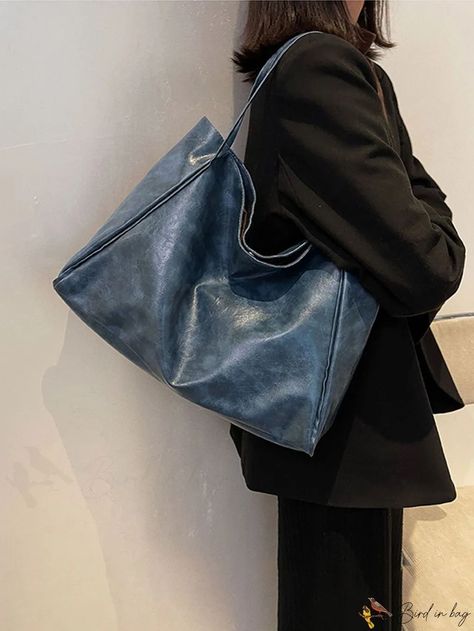 BirdinBag - Womens Large Capacity Minimalist Tote: Stylish Work Shoulder Bag in Artificial Leather Vegan Tote Bag, Bucket Bags, Screen Color, Vintage Shoulder Bag, Leather Handbags Crossbody, Bags Tote, Casual Tote, Tote Handbag, Leather Messenger