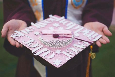 Wearing a tiara to graduation because you're never too old to be a princess. TSM. Princess Grad Cap, Princess Graduation Cap, Nurse Graduation Cap, High School Graduation Cap, Frat Guys, Graduation Cap Designs, Graduation Hat, Graduation Cap Decoration, Cap Decorations