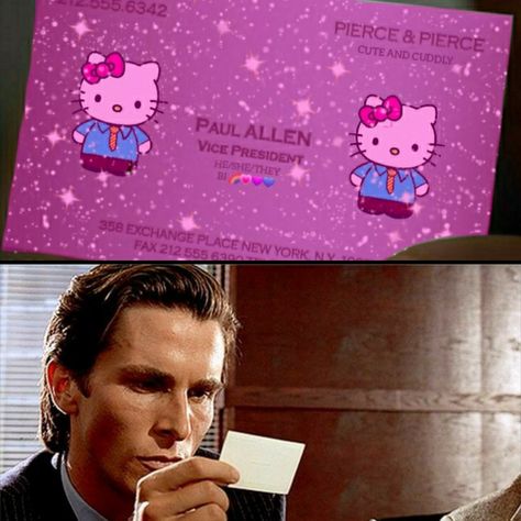 Patrick Bateman Matching Pfp, Jean American Physco, Patrick Bateman Hello Kitty, American Pshyco Fanart, Patrick Bateman X Paul Allen, Paul Allen X Patrick Bateman, Patrick Bateman Fanart Cute, Sigma Male Aesthetic, Patrick Bateman Wallpaper Desktop