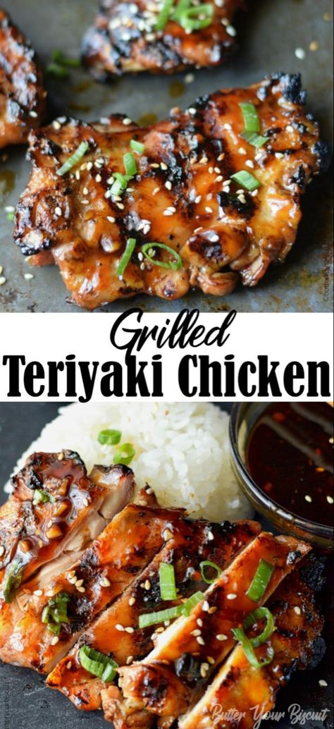 Pollo Teriyaki, Teriyaki Recipe, Chicken Teriyaki Recipe, Grilled Teriyaki Chicken, Homemade Teriyaki Sauce, Favorite Chicken, Grilled Chicken Recipes, God Mat, Teriyaki Chicken