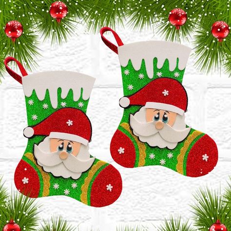 Sock Santa, Santa Socks, Decoration For Christmas, My Arts, Christmas Sock, Fun Crafts For Kids, Christmas Socks, Fun Crafts, Making Out