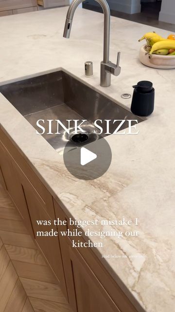 Karli Jones🦷  | design inspo + luxury dupes for less on Instagram: "the biggest mistake I made while designing our kitchen was not paying close attention to sink size 😩.  Did I think a 31inch sink would be big enough for our family? Yes. Did I realize a 31inch undermount sink isn’t actually 31inches? No.   I measured our sink at our old house and it was 31 inches, I was content with the size. When purchasing our new house I opted for a 31 inch sink thinking it would be the same… but nope!  We ended up with a total space of 29 inches for our sink 🥲  what I didn’t realize is that you actually lose about 2” if you’re choosing an UNDERMOUNT sink. I looked back at our old sink purchase and it was actually 33”.  Our options for sink choices were: Undermount Overmount Apron or Farmhouse.  From Big Kitchen Sink, Undermount Sink Kitchen, Overmount Kitchen Sink, Kitchen Basin Sink, Kitchen Sink Sizes, Large Kitchen Sinks, Blanco Sink, Single Sink Kitchen, Old Sink