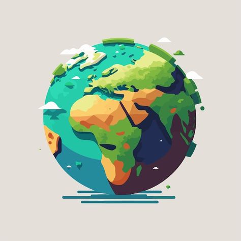 Vector save planet earth globe low poly ... | Premium Vector #Freepik #vector #green-globe #3d-earth #earth #save-earth Earth Art Drawing, Animated Earth, Globe Drawing, Earth's Spheres, Nature Icon, Earth Logo, Space Drawing, Save Planet Earth, Earth Drawings