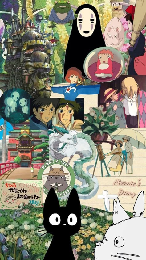 Ghibli Collage, Studio Ghibli Poster, Studio Ghibli Fanart, Personajes Studio Ghibli, Studio Ghibli Background, Studio Ghibli Characters, Ghibli Artwork, Studio Ghibli Movies, Studio Ghibli Art