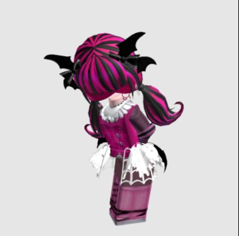 Halloween Outfits Roblox Avatar, Draculaura Roblox Avatar, Roblox Female Avatar Cute, Cute Halloween Roblox Avatars, Halloween Roblox Avatar Ideas, Monster High Roblox Avatars, Roblox Cosplay Outfits, Halloween Roblox Outfits, Roblox Halloween Outfits