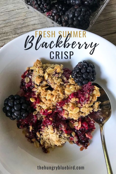 Blackberry Crisp Recipe, Blackberry Crisp, Summer Fruit Recipes, Desserts Aesthetic, Blackberry Cobbler Recipe, Best Summer Desserts, Desserts Summer, Oatmeal Toppings, Blackberry Crumble