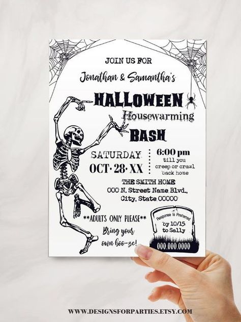 Halloween Housewarming party bash skeleton dancing Invitation new home open house halloween invite s Halloween fonts #halloweenfonts fonts #fonts font #font 2.1067 Halloween Housewarming Party, Halloween Calligraphy, Halloween Invitaciones, Halloween Housewarming, Skeleton Dancing, Halloween Invite, Housewarming Party Invitations, Casa Halloween, Halloween House Party