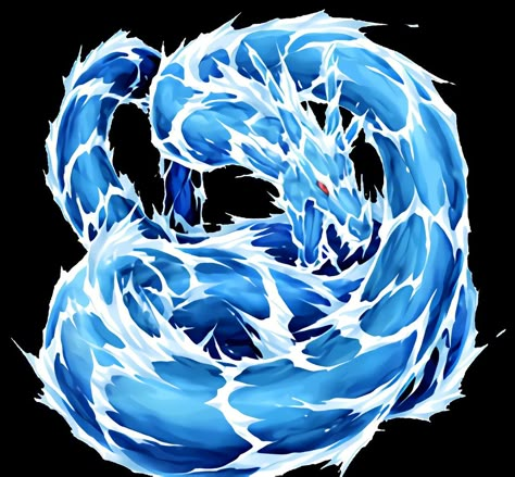 Water Dragon Yugioh Monsters, Elemental Magic, Super Powers Art, Water Dragon, Magic Design, Water Art, Dragon Artwork, Foto Poses, Concept Art Drawing