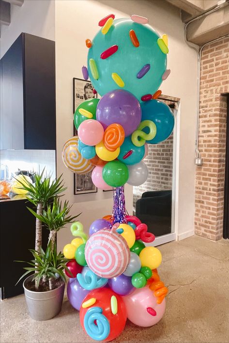 Photo Gallery — Rah Rah Rah Creative Studio Lollipop Decorations, Garland Balloon, Balloon Arch Decorations, Balloons Galore, Candy Balloons, Christmas Balloon Decorations, Candy Land Birthday Party, Jumbo Balloons, Balloon Arches