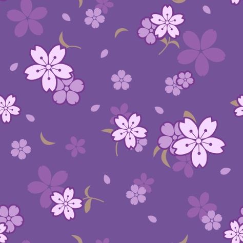 Cherry blossom pattern E Edo purple Purple Cherry Blossom, Cherry Blossom Pattern, Pencil Sketch Drawing, Flower Pattern Design, Japanese Patterns, Doodle Sketch, Crafty Things, Anime Scenery, Art Show