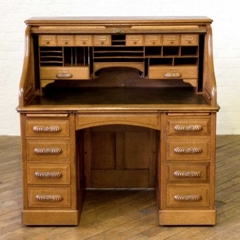 http://www.sellingantiques.co.uk/475527/edwardian-oak-roll-top-desk/ Antique Desks, Roll Top Desk, Old Desks, Antique Desk, Roll Top, Limited Editions, Corner Desk, Woodworking, Desk