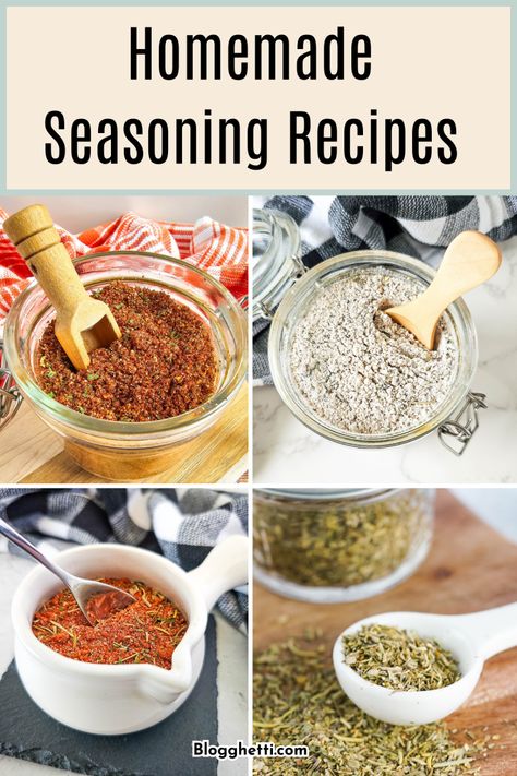 Spice up your kitchen with these easy homemade seasoning recipes! From flavorful herb blends to zesty spice mixes, discover how to create your own custom seasonings that will elevate any dish. Perfect for meal prep, gifting, or adding a personal touch to your favorite recipes. Get ready to ditch the store-bought versions and embrace fresh, DIY flavors! Roast Seasoning, Stew Seasoning, Poultry Seasoning Recipe, Mrs Dash Seasoning, Homemade Pumpkin Spice Mix, Diy Spice Mix, Beef Stew Seasoning, Italian Seasoning Recipe, Pot Roast Seasoning