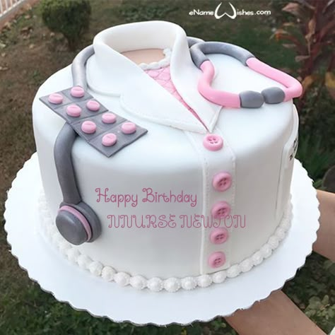 Beautiful Birthday Cake with Name Edit - Best Wishes Birthday Wishes With Name Doctor Birthday Cake, Doctor Graduation Cake, Write Name On Birthday Cake, Birthday Cake With Name Edit, Best Wishes Birthday, 18th Birthday Cake For Girls, Name On Cake, Medical Cake, Write Name On Cake