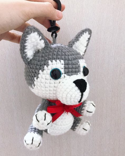 Amigurumi Husky Dog Free Pattern, Free Crochet Husky Pattern, Husky Amigurumi Free Pattern, Husky Amigurumi Pattern Free Crochet, Wolf Free Crochet Pattern, Crochet Husky Pattern Free, Husky Crochet Pattern Free, Dog Crochet Patterns Free, Husky Amigurumi