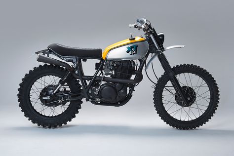 A Yamaha XT500 Built To Blast Through Swedish Forests Yamaha Xt500, Penyiar Radio, Enduro Vintage, Moto Scrambler, Tracker Motorcycle, Bobber Custom, Moto Cafe, Custom Baggers, Bike Exif